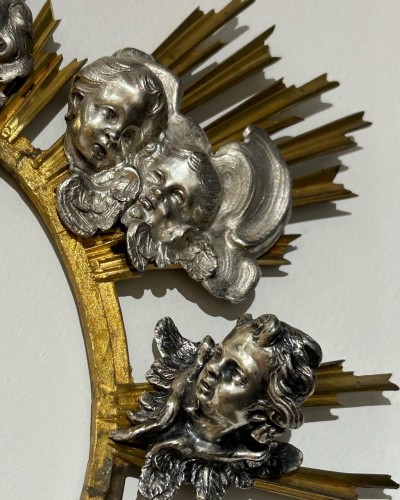 Objet de décoration  - Cadre en bronze doré et argent, Rome vers 1730