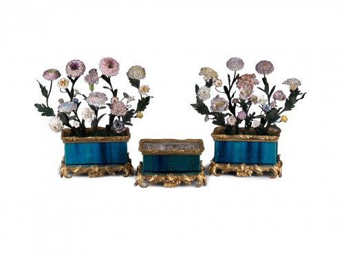 Porcelain and bronze set, Paris Louis XV period