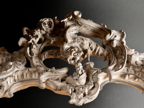 Louis XV - Console table with « rocaille » decoration, Provence, circa 1730