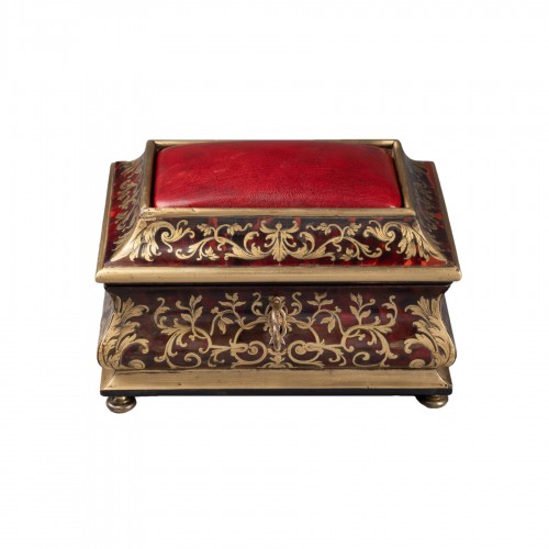 Sewing box in Boulle marquetry, Paris, Louis XIV period