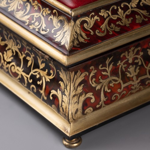 Sewing box in Boulle marquetry, Paris, Louis XIV period - Objects of Vertu Style Louis XIV