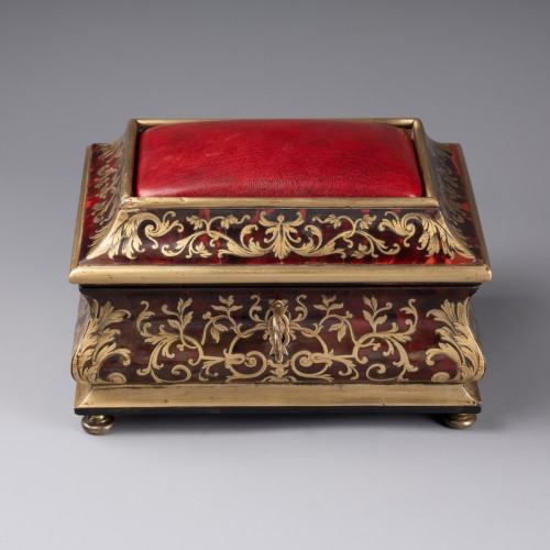 Antiquités - Sewing box in Boulle marquetry, Paris, Louis XIV period