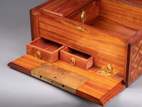 Antiquités - Rosewood carriage case, Paris, Louis XV period, circa 1760