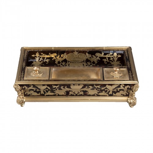 Inkwell in Boulle marquetry, Paris late Louis XIV period