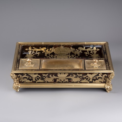 18th century - Inkwell in Boulle marquetry, Paris late Louis XIV period