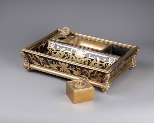 Louis XIV - Inkwell in Boulle marquetry, Paris late Louis XIV period