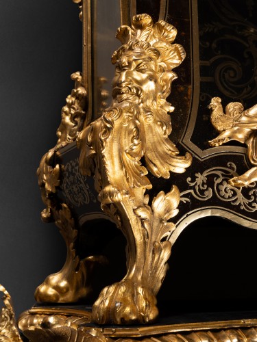 Horology  - Bracket clock in marquetry attributed to A.-C. Boulle circa 1715