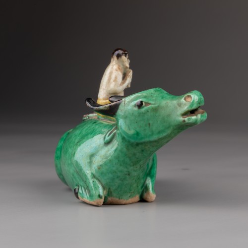 Asian Works of Art  - Child with buffalo, Rothschild Collection, China, Kangxi reign 