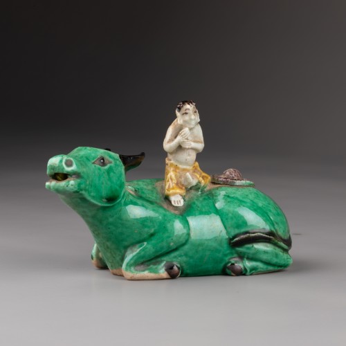 Antiquités - Child with buffalo, Rothschild Collection, China, Kangxi reign 