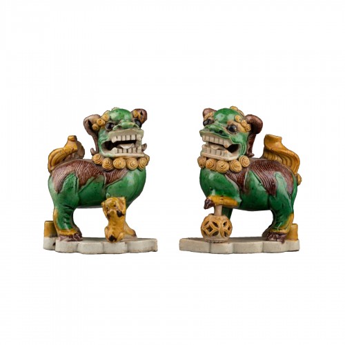 Paire de chiens de Fö, Chine époque Kangxi, Collection Rothschild 
