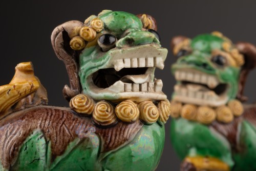 Antiquités - Pair of Fö lions, Kangxi China, Rothschild Collection 