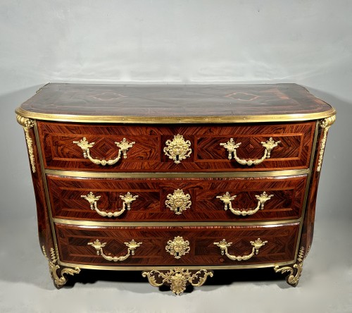 XVIIIe siècle - Commode au masque de Cérès, Thomas Hache, époque Régence