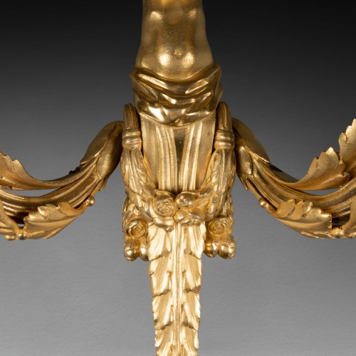 18th century - Pair of sconces with canephore children, Paris circa 1780