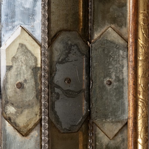 Miroir à triples bordures de glaces, Murano vers 1700  - Miroirs, Trumeaux Style Louis XIV