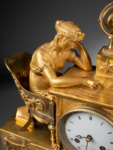 Horology  - Clock the astronomy lesson by Claude Galle, Empire period around 1810