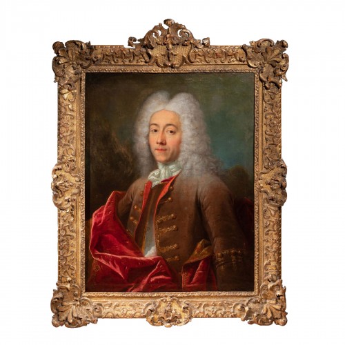 Portrait d’homme attribué à Levrac-Tournières, Paris vers 1730 