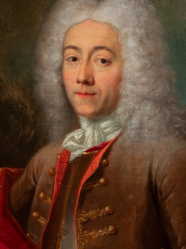 Paintings & Drawings  - Portrait of a man attributed to Levrac-Tournières, Paris circa 1730 