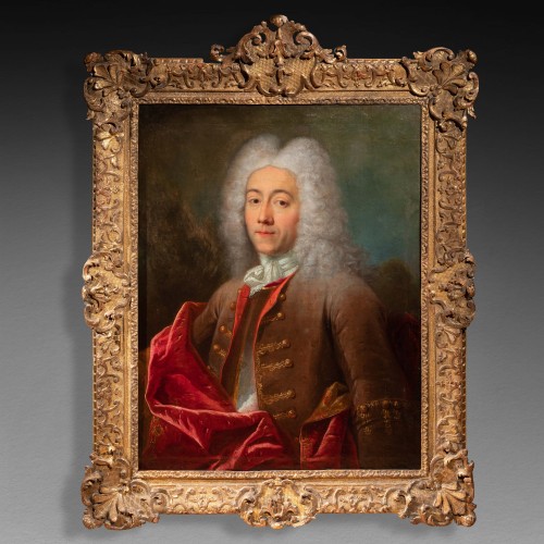 XVIIIe siècle - Portrait d’homme attribué à Levrac-Tournières, Paris vers 1730 