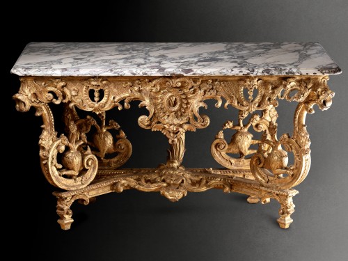 Console in gilded wood with hydras, Paris circa 1720 - 