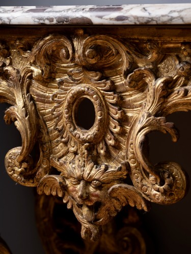 Louis XIV - Console in gilded wood with hydras, Paris circa 1720