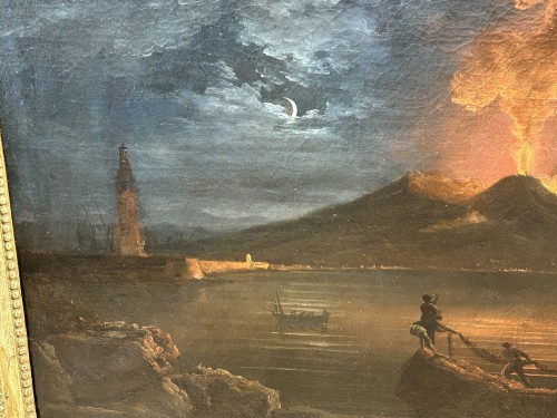 Antiquités - Nocturnal eruption of Vesuvius, attributed to Lacroix de Marseille, c. 1770