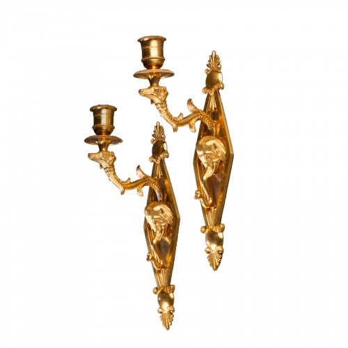 Pair of elephant sconces, Paris around 1800