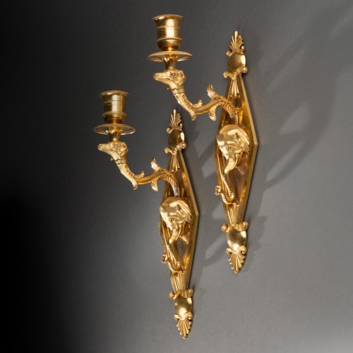 Pair of elephant sconces, Paris around 1800 - 