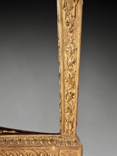 Louis XVI - Console en bois doré aux cariatides, Paris époque Louis XVI vers 1790