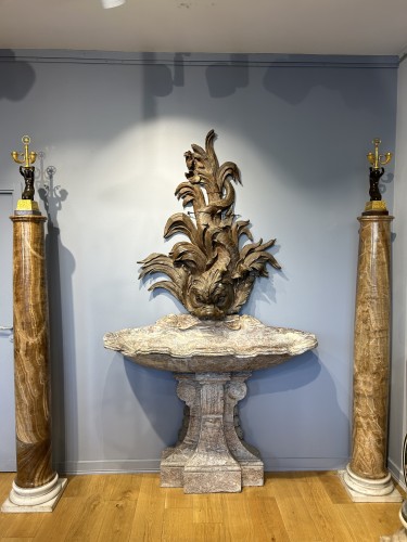 Marble and lead fountain, Paris, Louis XV period - 