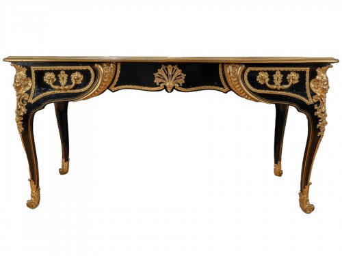 Bureau plat en placage d’ébène, François Lieutaud vers 1720