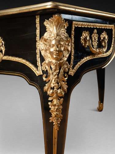 Mobilier Bureau et Secrétaire - Bureau plat en placage d’ébène, François Lieutaud vers 1720