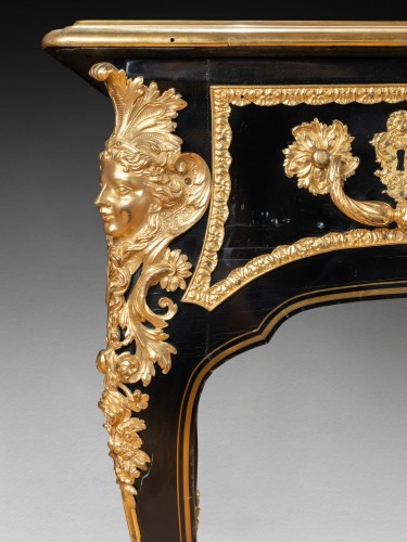 French Regence - Flat desk in ebony , François Lieutaud circa 1720