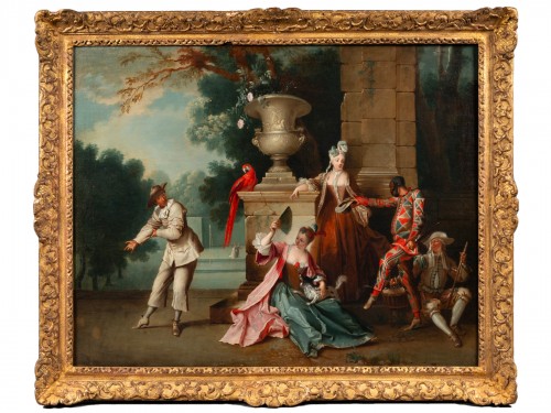 La troupe de la Commedia dell’ arte vers 1710