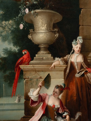 Tableaux et dessins Tableaux XVIIIe siècle - La troupe de la Commedia dell’ arte vers 1710