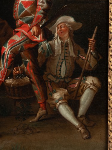 Antiquités - La troupe de la Commedia dell’ arte vers 1710