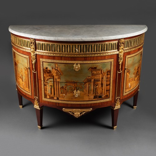 Commode aux ruines antiques par A.L Gilbert, Paris vers 1780 - Franck Baptiste Paris