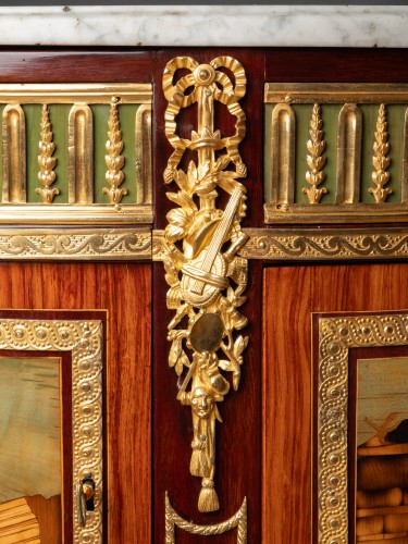 Antiquités - Commode with ruins marquetery by A.L Gilbert, Paris circa 1780