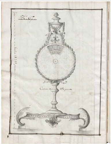 XVIIIe siècle - Pendule veilleuse de voyage à cadran tournant vers 1740