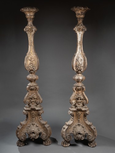 Monumental pair of torchieres, Paris, Louis XIV period - 