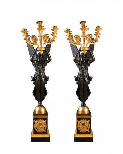 Pair of candelabra signed Chiboust, Paris Empire period