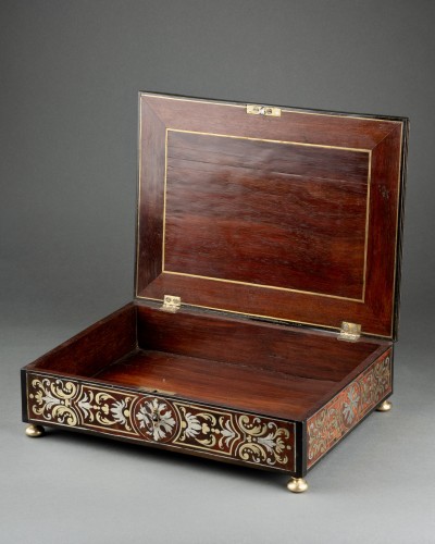 XVIIe siècle - Coffret en marqueterie Boulle, Paris époque Louis XIV