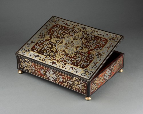 Antiquités - Coffret en marqueterie Boulle, Paris époque Louis XIV