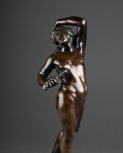 Le suicide de Lucrèce, bronze, Florence 17e siècle - Sculpture Style Louis XIII
