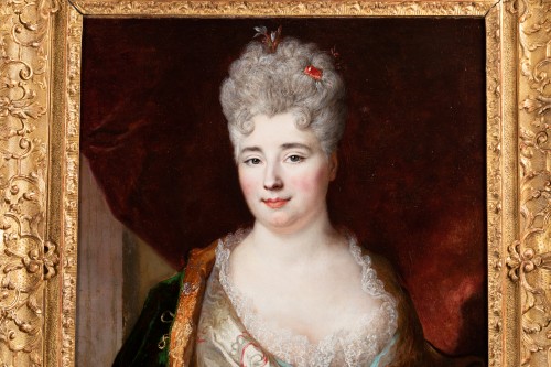 XVIIIe siècle - Portrait de Dame signé Nicolas de Largillièrre, Paris vers 1710