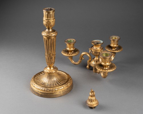 Pair of candlesticks , Paris circa 1780 - Lighting Style Louis XVI