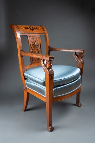 XVIIIe siècle - Paire de fauteuils par Jacob frères, Paris vers 1800