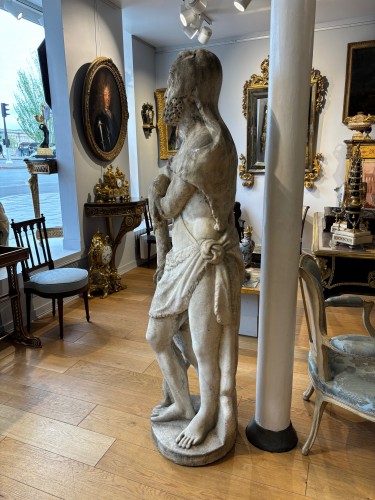 Antiquités - Hercules at rest, Carrara marble, Provence 18th century