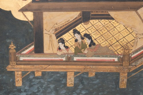 Antiquités - La visite de Dong Fang Shuo à la reine mère de l’Ouest, XVIIe siècle