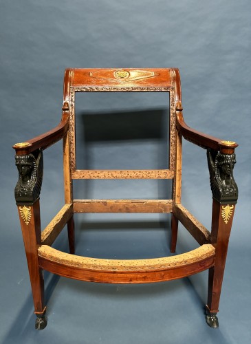 Bergère aux sphinges attribuable à Molitor, Paris époque Consulat - Directoire