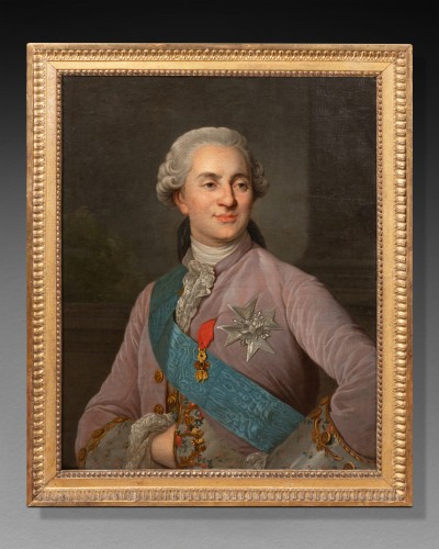 Antiquités - Portrait du roi Louis XVI , atelier de J.F Duplessis vers 1780